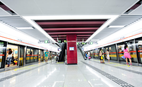 Chengdu Metro Line, where Otis was selected to provide 133 elevators and escalators for the new circular Line 7. (Photo provided to chinadaily.com.cn)