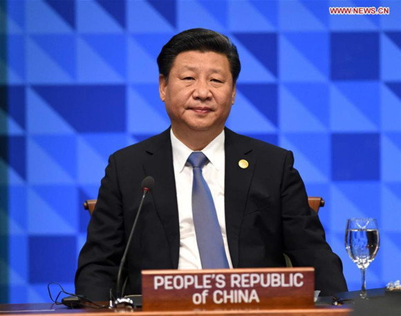 Chinese President Xi Jinping attends the 23rd APEC Economic Leaders' Meeting in Manila, the Philippines, Nov. 19, 2015. (Photo: Xinhua/Rao Aimin)