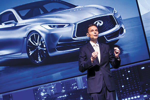 Roland Krueger, president of Infiniti Motor Co Ltd. (Photo provided to China Daily)