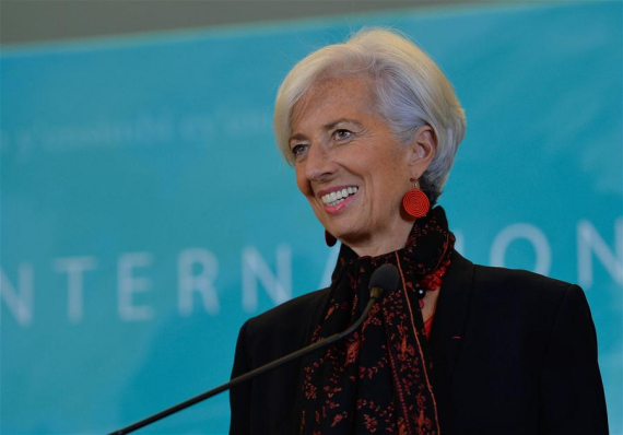 Christine Lagarde, managing director of the IMF, speaks during a press conference in the headquarters of the International Monetary Fund (IMF) in Washington D.C., the United States, Nov. 30, 2015. The International Monetary Fund (IMF) announced on Monday that China's currency renminbi (RMB) is eligible for joining the Special Drawing Rights (SDR) basket as an international reserve currency. (Photo: Xinhua/Bao Dandan)