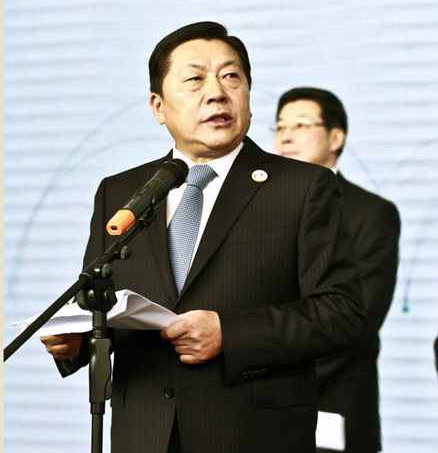 Lu Wei, minister of the Cyberspace Administration of China, delivers a speech at the opening ceremony of the 