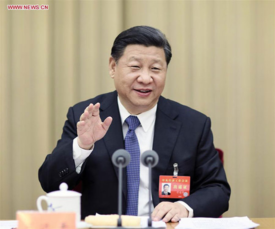 Chinese President Xi Jinping, also general secretary of the Communist Party of China (CPC) Central Committee and chairman of the Central Military Commission, speaks at the Central Economic Work Conference in Beijing. The conference was held in Beijing from Dec 18 to Dec 21. (Photo/Xinhua)