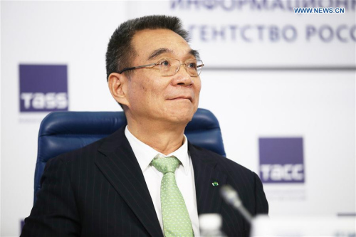 Former World Bank chief economist Justin Yifu Lin attends a press-conference on the eve of Gaidar economic forum in Moscow, Russia, Jan. 12, 2016. Photo: Xinhua/Evgeny Sinitsyn)