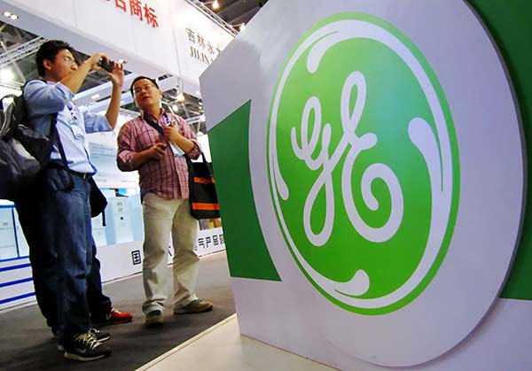 The stand of GE at an industry expo in Shanghai. (Photo: China Daily/Jing Wei)