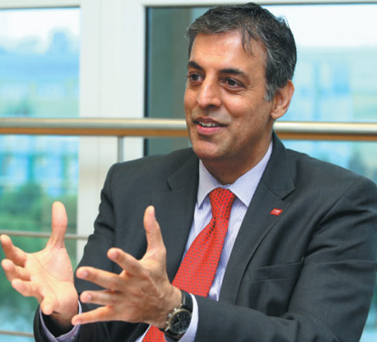 Sanjeev Gandhi, executive director in charge of BASF's operations in Greater China and Asia Pacific, said his company is keen to ensure Shanghai plays a major role in the company's research and development network.(Photo/China Daily)