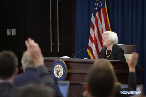 U.S. Federal Reserve Chair Janet Yellen attends a press conference in Washington D.C., the United States, Sept 17, 2015. (Photo/Xinhua)