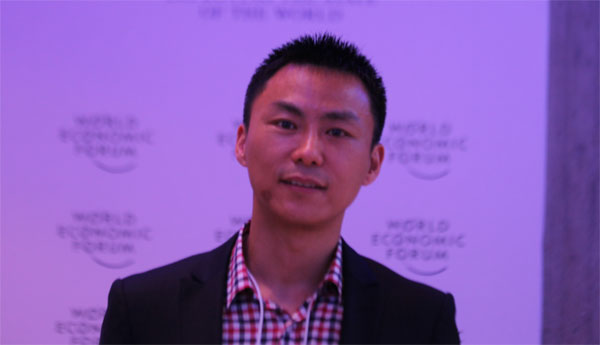 Tian Ning, founder of Zhejiang Panshi Information & Technology and young leader of World Economic Forum says China is taking lead in the ongoing global industrial revolution. (Photo by Fu Jing/chinadaily.com.cn)