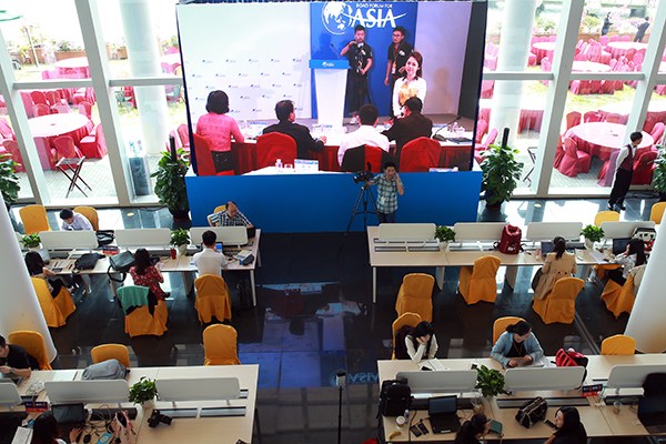 The new media center for Boao Forum for Asia starts operation on Tuesday. (Photo/China Daily)
