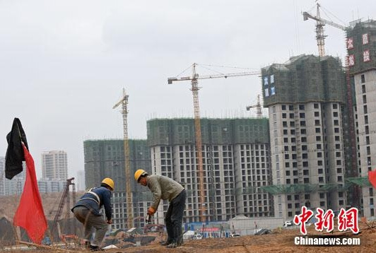 A real estate project under construction in China. (File photo)