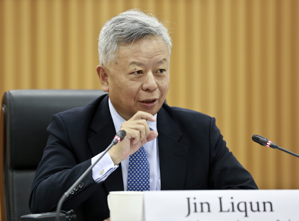 Jin Liqun, president of the Asian Infrastructure Investment Bank, speaks at the annual board meeting of the Asia News Network held at China Daily in Beijing, May 31, 2016. (Feng Yongbin / chinadaily.com.cn)