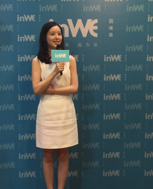 Investor Zhang Zetian at the opening ceremony of inWe store in Beijing. (Photo by Chen Yingqun/chinadaily.com.cn)