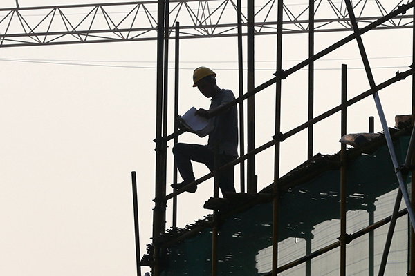 A property construction site in Huai'an, Jiangsu province.(Photo provided to China Daily)