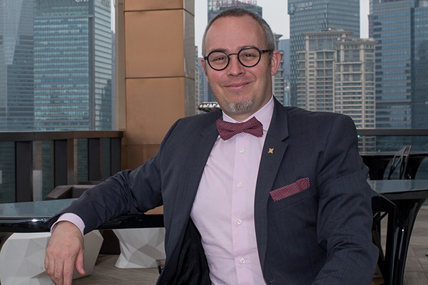 Boris Blobel, the general manager of Wanda Reign on the Bund in Shanghai, said that for him, Shanghai is not really China. It is as international as New York. (Photo provided to China Daily)