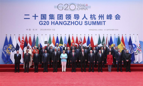 Chinese President Xi Jinping and other leaders of the Group of 20 (G20) members, some guest countries and international organizations pose for a group photo ahead of the opening ceremony of the G20 summit in Hangzhou, capital of east China's Zhejiang Province, Sept. 4, 2016. (Photo: Xinhua/Pang Xinglei)