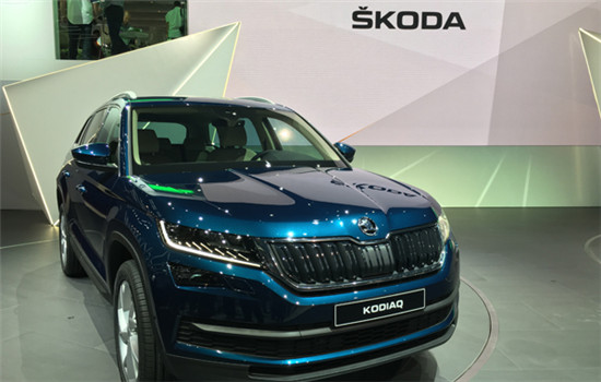 Skoda shows its SUV Kodiaq at the Paris auto show on Sept 29, 2016. (Photo by Li Fusheng/chinadaily.com.cn)