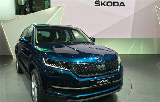 Skoda shows its SUV Kodiaq at the Paris auto show on Sept 29, 2016. (Photo by Li Fusheng/chinadaily.com.cn)