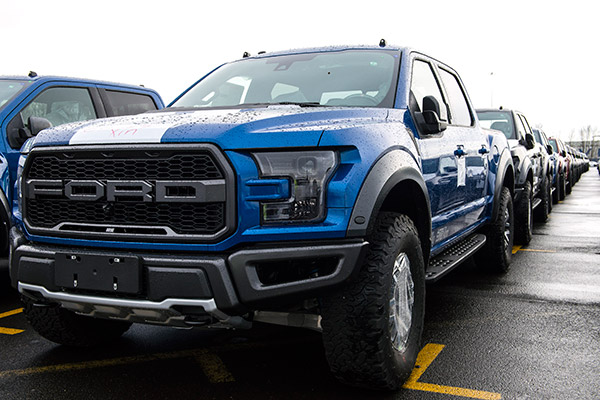 The all-new 2017 F-150 Raptor, Ford's high-performance off-road pickup truck, will be the first model to arrive in China this year. (Photo provided to China Daily)