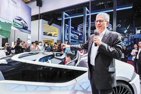 Rolf Bulander, chairman of Bosch's Mobility Solutions business sector, said the company aims to better meet the needs of the Chinese market in the future.(Photo provided to China Daily)