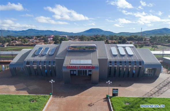 Photo taken on May 10, 2017 shows the Emali station on Kenya's Mombasa-Nairobi Standard Gauge Railway (SGR). (Xinhua/Chen Cheng)