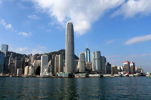 Skyscrapers line the harbor in Hong Kong, on Feb 9, 2016. (Photo/Xinhua)