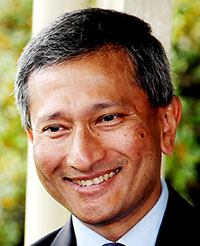 Singaporean Minister for Foreign Affairs Vivian Balakrishnan (Photo/China Daily)