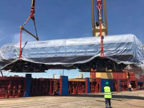 File photo shows the locomotives at the Port of Buenos Aires. (File photo/Xinhua)