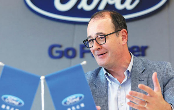 Peter Fleet, president of Ford Motor Asia-Pacific, said electrification will be a key for the company's approaches in China. (Photo provided to China Daily)