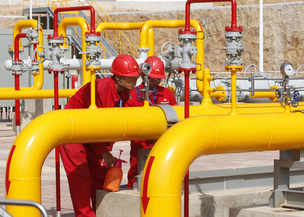 The first stop for natural gas from Myanmar to enter China's Yunnan province. (YANG ZHENG / FOR CHINA DAILY)