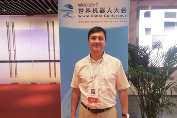 Vitaly Nedelskiy, president of Russian Association of Robotics. (Photo by Zhu Lingqing/chinadaily.com.cn)