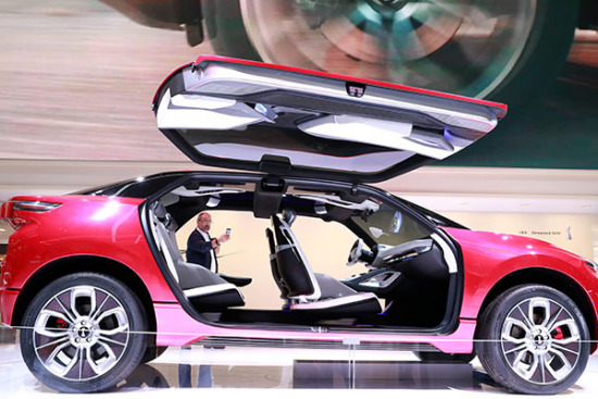A car made by Great Wall Motor Co Ltd is on display at the Frankfurt International Motor Show. (Photo/Xinhua)