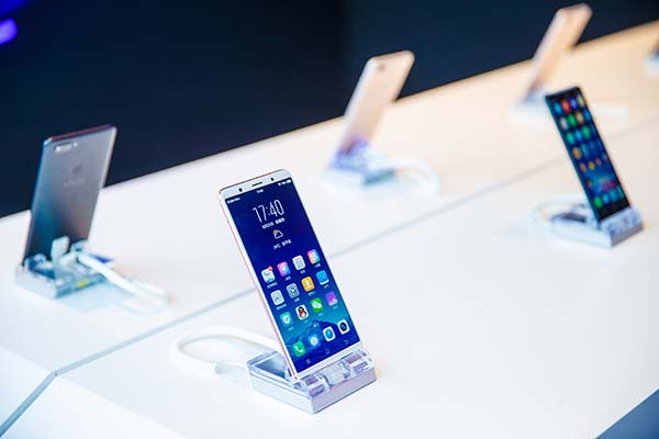 Vivo X20 on display in Beijing.(Photo provided to chinadaily.com.cn)