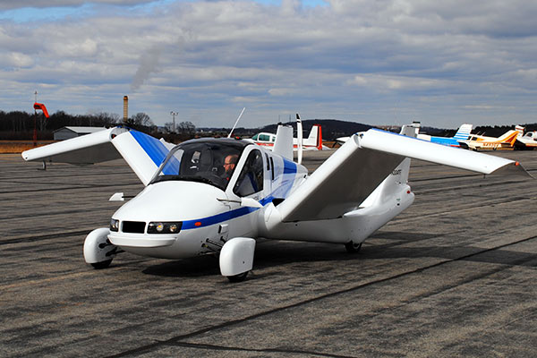 Terrafugia's Transition model can convert from a plane to a car within one minute. (Photo provided to China Daily)