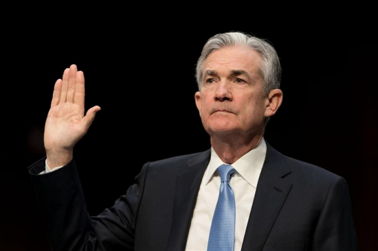 U.S. Federal Reserve governor Jerome Powell, the nominee for the next chair of the Fed, is sworn in during a confirmation hearing at the Senate Banking Committee in Washington D.C., the United States, on Nov. 28, 2017.  (Xinhua/Ting Shen)