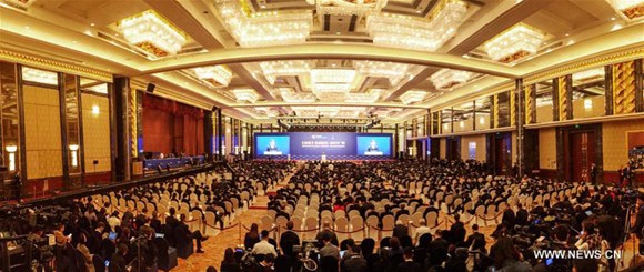 The Fortune Global Forum is held in Guangzhou, capital of south China's Guangdong Province, Dec. 6, 2017. (Xinhua/Liu Dawei)