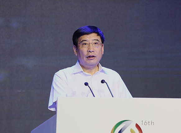 Miao Wei gives a speech at the China Internet Conference on July 11, 2017, in Beijing. (Photo provided to chinadaily.com.cn)
