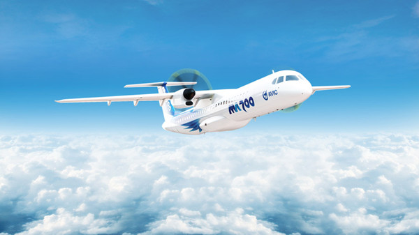 A design sketch shows the MA700 airliner. (Photo provided to China Daily)