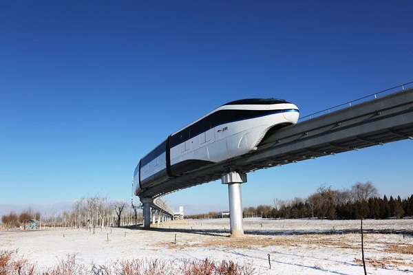 China’s biggest electric carmaker BYD launched an unmanned driving system for its monorail in Yinchuan, capital of the Ningxia Hui autonomous region, Jan 10, 2018.(Photo provided to chinadaily.com.cn)