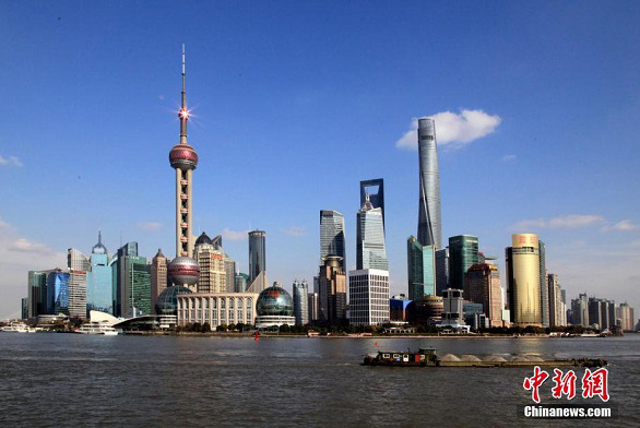 Lujiazui Financial Center in Shanghai. (File Photo/Chinanews.com)