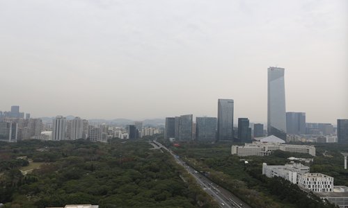 The skyline of the Shenzhen Hi-Tech Industrial Park in the city's business district of Nanshan in Shenzhen, South China's Guangdong Province. (Photo: Chen Qingqing/GT)
