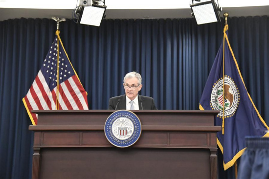 U.S. Federal Reserve Chair Jerome Powell speaks during a news conference in Washington D.C., the United States, on March 21, 2018. The U.S. Federal Reserve on Wednesday raised the benchmark interest rate by 25 basis points, its first rate hike in 2018. (Xinhua/Yang Chenglin)