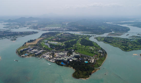 An aerial view shows Boao, South Chinas Hainan province, on March 25, 2018. (Photo/Xinhua)