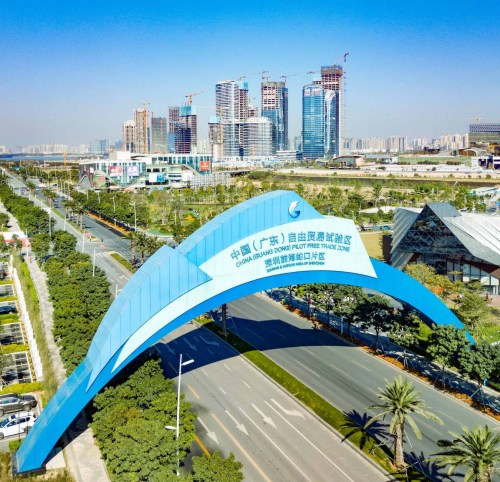 A view of Qianhai and Shekou Area in the China (Guangdong) Pilot Free Trade Zone. (Photo provided to chinadaily.com.cn)