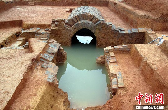 One of the ancient tombs in a cross shape