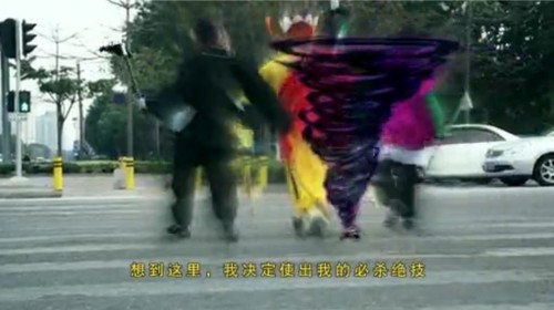 The red light monster seduces the monk Xuanzang, Pigsy and Sandy to cross a road against red lights. Huizhou traffic police play characters from the Chinese classic novel Journey to the West in a funny educational microfilm to promote traffic safety.