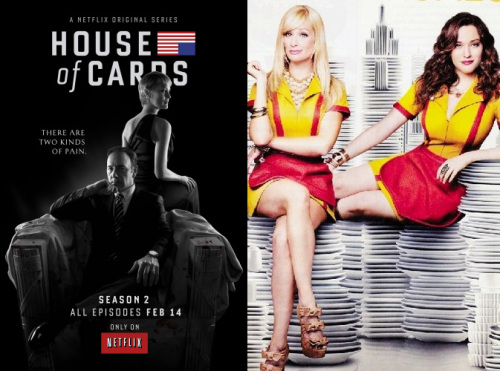 Posters of two American TV shows. 