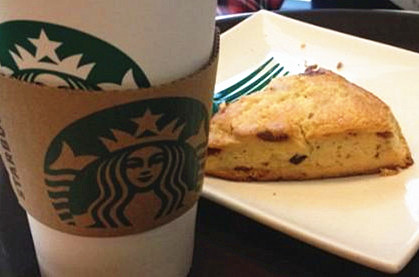 Starbucks bread and coffee. [File photo]