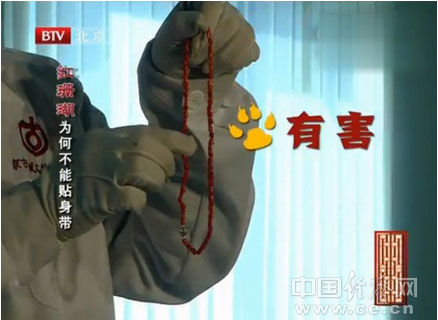 Beijing-based Caibai jewelry store has come under fire for launching a special division to sell jewelry made of red coral. The companys move has been criticized for posing a threat to an endangered species. (Photo source: China Economic Net)