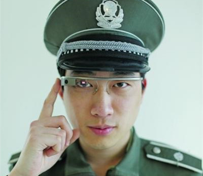 Watching you: Chengguan officer wears Google Glass