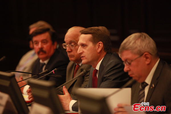 The Lomonosov Moscow State University (MSU) and the Beijing Institute of Technology hold meetings on the creation of the joint university. (Photo: ECNS)