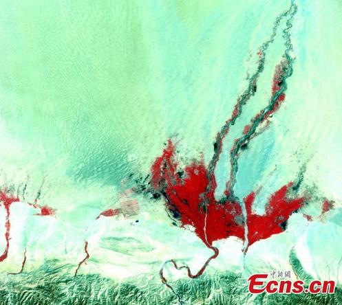 A high-definition picture taken by Gaofen-1, the first satellite launched as part of the country's HD Earth observation system. [Photo/ State Administration of Science, Technology and Industry for National Defense]